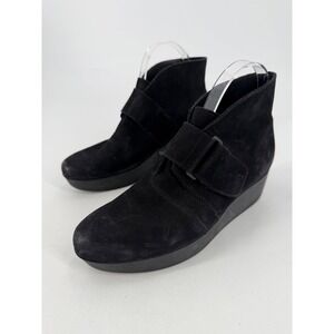 Arche Fujhey Suede Wedge Boot Women 38 Black Platform Ankle Gorpcore Minimalist